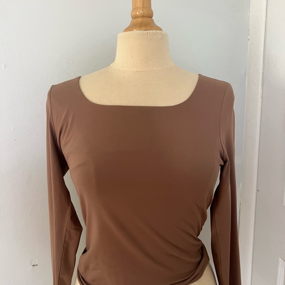 Brown Long Sleeve Top